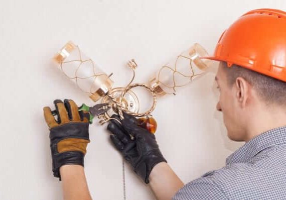 sconce lighting installation