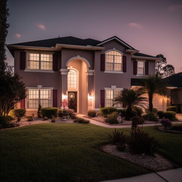 tampa florida home with lighting